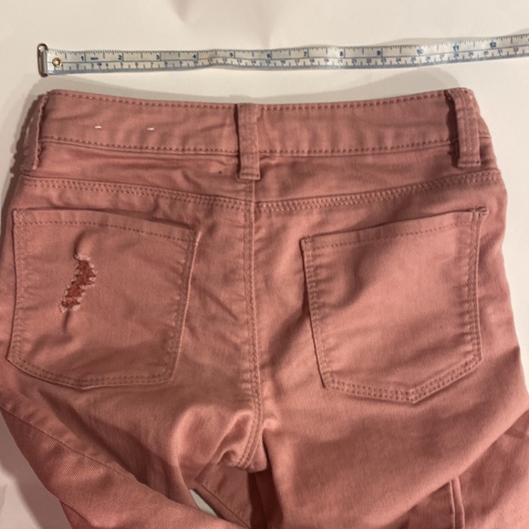 Blue Spice Distressed Jegging’s Skinny jeans rose pink Girls Size 10 - Picture 6 of 8